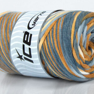 1x250gr Natural Cotton Color 3mm Cream Shades, Light Brown, Grey Shades