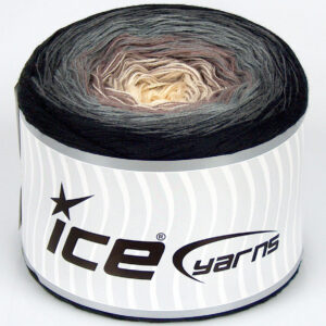 1x250gr Cakes Cotton Fine Cream, Camel, Grey Shades, Black