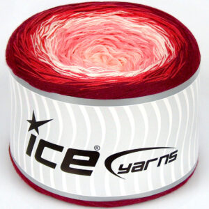1x250gr Cakes Cotton Fine Pink Shades, White, Salmon, Burgundy