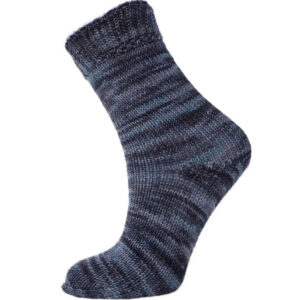 2x100gr Hand Dyed Sock Merino Grey Shades, Turquoise