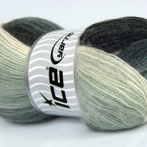 4x100gr Angora Batik Grey Shades, Ecru
