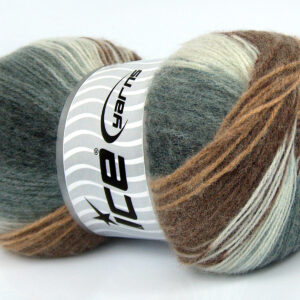 4x100gr Angora Batik Brown Shades, Ecru, Grey Shades