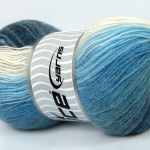 4x100gr Angora Batik Blue Shades, Ecru