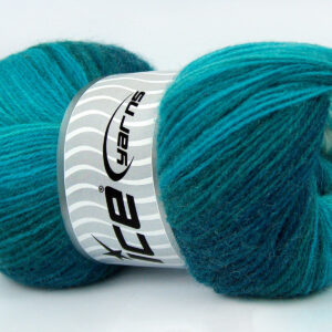 4x100gr Angora Batik Turquoise Shades, Ecru