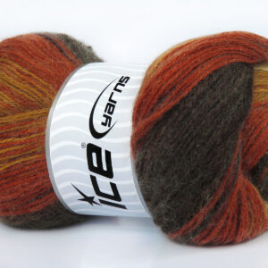 4x100gr Angora Batik Copper, Brown Shades, Cream