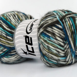 4x100gr Armonia Lana Turquoise, Beige, Black, Grey, White