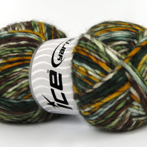 4x100gr Armonia Lana Green Shades, Brown, Gold, White