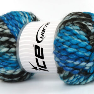 2x150gr Alpine Wool Color Turquoise Shades, Black