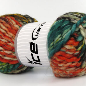 2x150gr Alpine Wool Color Green Shades, Beige, Copper, Black