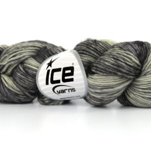 2x100gr Hand Dyed Superwash Merino Black, Grey Shades