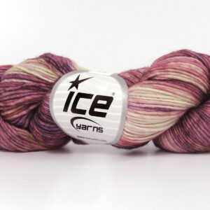 2x100gr Hand Dyed Superwash Merino Lilac, Pink, Beige, Purple