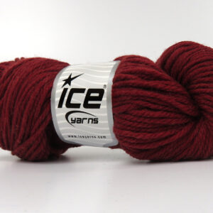 3x100gr Organic Wool Bulky Dark Red