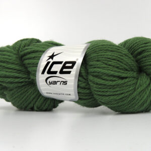 3x100gr Organic Wool Bulky Dark Green