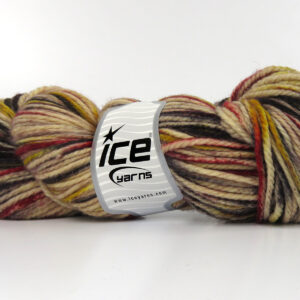 3x100gr Organic Wool Bulky Hand Paint Black, Red, Copper, Cream, Gold