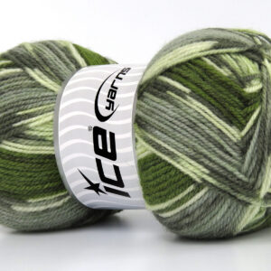 4x100gr Wool Design Green Shades, Grey Shades