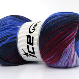 4x100gr AntiPilling Magic Blue, Navy, Lilac Shades, Burgundy
