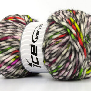 4x100gr Armonia Lana Bulky Black, White, Green, Yellow, Red, Fuchsia