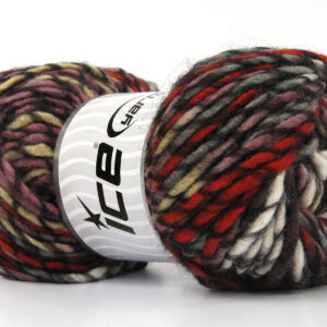 4x100gr Armonia Lana Bulky Black, Grey, White, Copper, Maroon, Brown