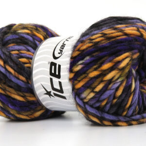 4x100gr Armonia Lana Bulky Purple Shades, Black, Salmon Shades, Brown