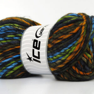 4x100gr Armonia Lana Bulky Blue, Black, Gold, Green