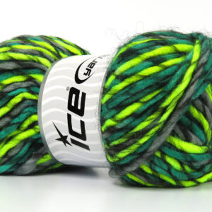 4x100gr Armonia Lana Bulky Green Shades, Black, Grey