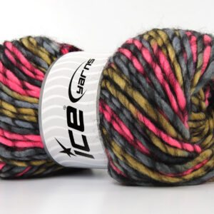 4x100gr Armonia Lana Bulky Black, Grey, Pink, Milky Brown