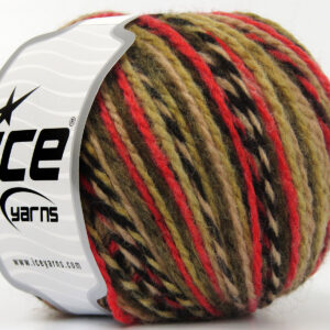 8x50gr Anatolia Wool Brown Shades, Black, Red