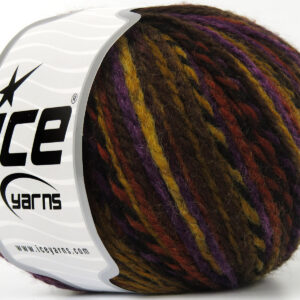 8x50gr Anatolia Wool Brown Shades, Purple, Black