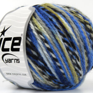 8x50gr Anatolia Wool Blue Shades, Camel, White, Black