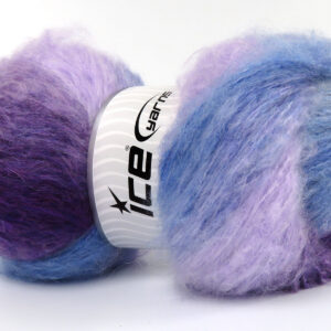 2x150gr Bella Mohair Purple, Lilac, Blue, White