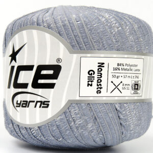 6x50gr Namaste Glitz Light Blue, Silver