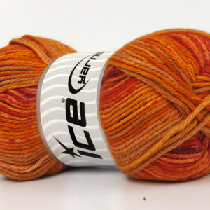 4x100gr Noble Cotton Print Gold Shades, Orange Shades