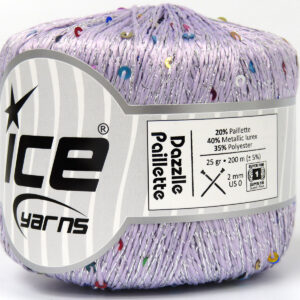 6x25gr Dazzle Paillette Light Lilac, Rainbow
