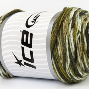 3x100gr Baby Dream Batik Khaki Shades, Camel, Light Cream, Green