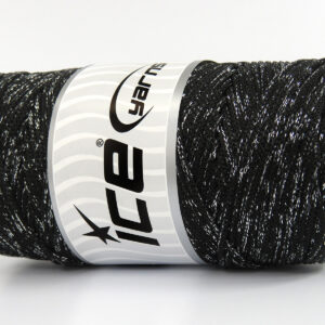 2x200gr Macrame Bulky Glitz Black, Silver