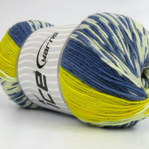 2x150gr Jacquard Wool Yellow Shades, Blue
