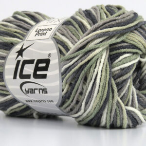 8x50gr Lorena Print Grey Shades, White