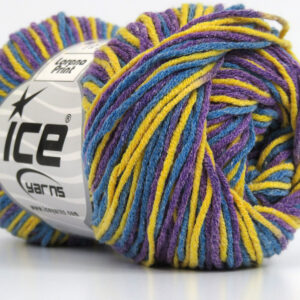 8x50gr Lorena Print Purple, Blue, Gold