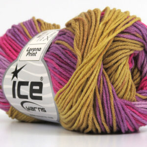 8x50gr Lorena Print Lilac, Purple, Pink, Camel Shades