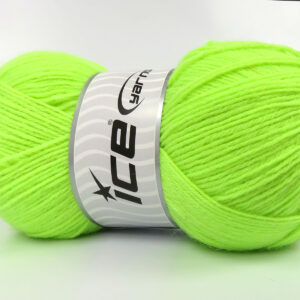 4x100gr Sock Unicolor Neon Green