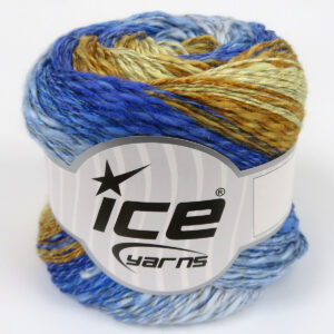 4x100gr Linen VisCot Blue Shades, Gold Shades