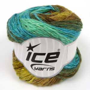 4x100gr Linen VisCot Green shades, Brown Shades