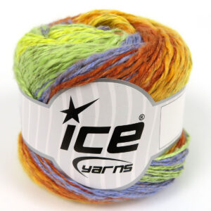 4x100gr Linen VisCot Green Shades, Lilac, Copper, Yellow