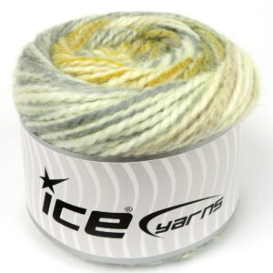 2x150gr Cakes Alpine Angora Ecru, Grey, Gold, Khaki