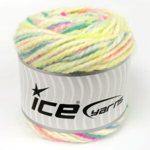 2x150gr Cakes Alpine Angora Yellow Shades, Green, Salmon, Fuchsia