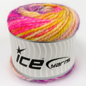 2x150gr Cakes Alpine Angora Ecru, Purple Shades, Fuchsia, Gold