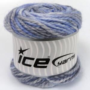 2x150gr Cakes Alpine Angora Blue Shades, White, Grey