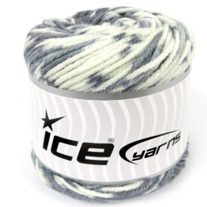2x150gr Cakes Wool Design Bluish Grey, White