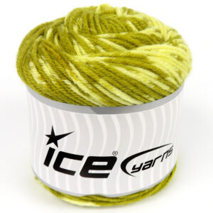 2x150gr Cakes Wool Design Olive Green, Light Yellow