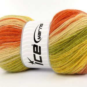 4x100gr Angora Batik Gold, Green, Orange, Purple, Yellow, Beige, Cream